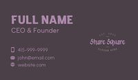 Handwritten Graffiti Wordmark Business Card