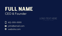 Simple Minimalist Elegant Wordmark Business Card
