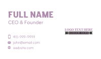 Purple Punk Wordmark Business Card