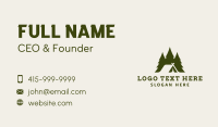 Forest Tree Camping Tent Business Card Design