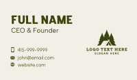 Forest Tree Camping Tent Business Card