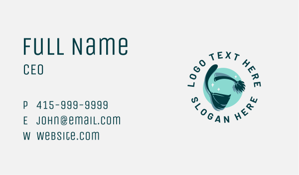 Cleaning Janitorial Sanitation Business Card Design