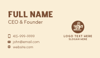 Steampunk Coffee Cup Cafe Business Card Design