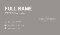 Classy Boutique Wordmark Business Card