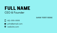 Retro Arcade Font Text Business Card