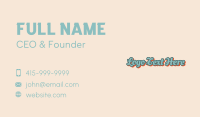 Vintage Wordmark Logo Business Card