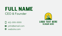 Marijuana Mountain Sunrise Business Card Design