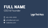 Sroke Art Wordmark Business Card