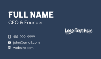 Sroke Art Wordmark Business Card