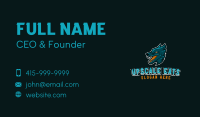 Angry Wolf Sports Mascot Business Card Image Preview