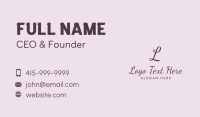 Feminine Boutique Lettermark Business Card