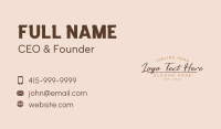 Startup Cursive Wordmark Business Card