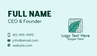 Green Leaf Square  Business Card Design
