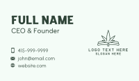 Simple Marijuana Leaf  Business Card Design