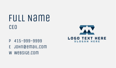 Geometric Infrastructure Construction Business Card