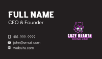 Purple Wolf Beast Gaming Business Card Image Preview