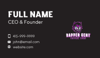 Purple Wolf Beast Gaming Business Card Image Preview