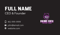 Purple Wolf Beast Gaming Business Card Image Preview