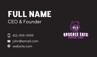 Purple Wolf Beast Gaming Business Card Image Preview