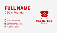 Red Elephant Arrow  Business Card Design