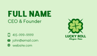 Green Lucky Clover  Business Card Image Preview