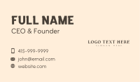 Elegant Luxury Wordmark Business Card