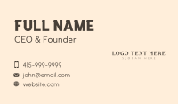 Elegant Luxury Wordmark Business Card Design