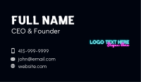 Neon Decoration Wordmark Business Card