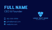 Blue Software Lettermark Business Card Design