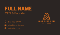 Orange Company Letter A  Business Card