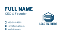 Blue Housing Construction Business Card