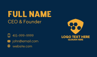 Orange Hexagon Shield  Business Card