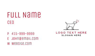 Simple Dog Love Business Card