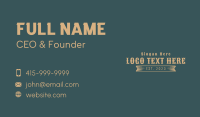 Western Country Wordmark Business Card