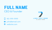 Modern Number 7  Business Card