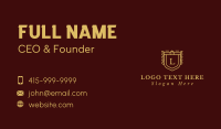 Social Club Shield Letter Business Card