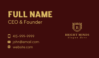 Social Club Shield Letter Business Card