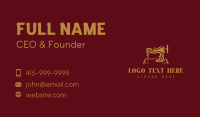 Gold Luxury Sewing Machine Business Card
