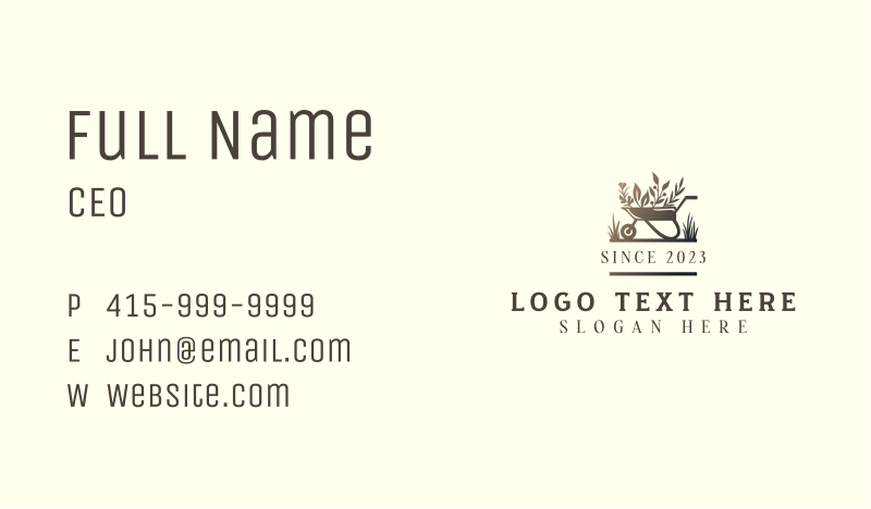 Landscaping Business Card example 1