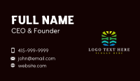 Ocean Palm Tree Business Card