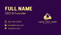 Yellow Viking Boat Business Card