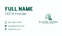 Green Enterprise Letter A  Business Card Image Preview