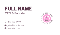 Feminine Cosmetics Brand Lettermark Business Card