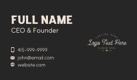 Hipster Diamond Wordmark Business Card