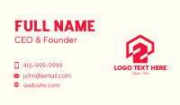 Red Home Number 2 Business Card Design