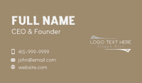 Elegant Business Wordmark Business Card