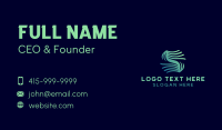 Cyberspace Technology Wave Business Card