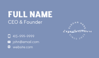 Simple Wave Wordmark Business Card Design