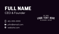 Generic Classic Hipster  Business Card