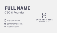 Industrial Steel Construction Letter E Business Card